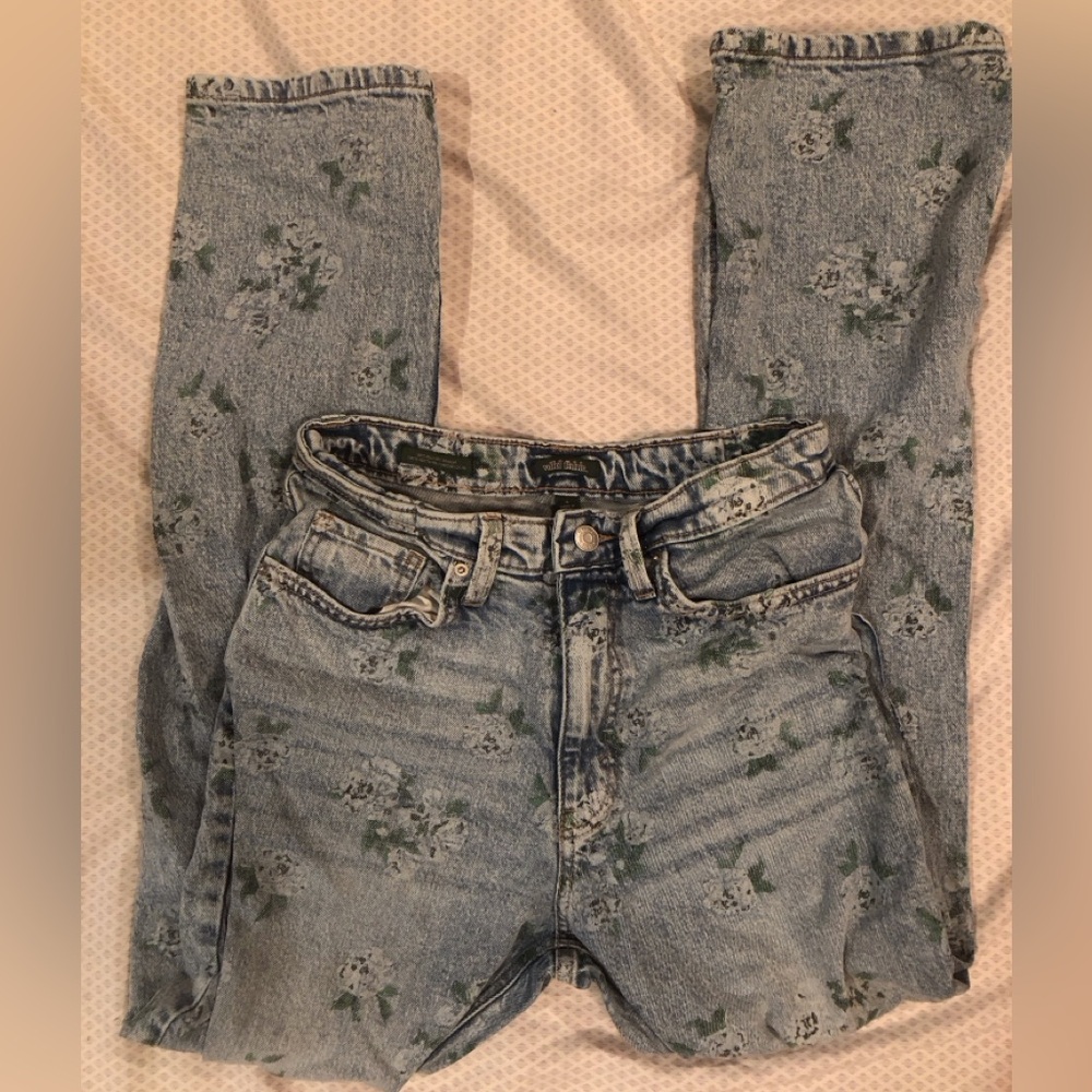 Wild Fable Light Blue Floral Jeans